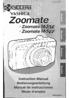 Yashica Zoomate 165 manual. Camera Instructions.